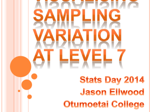 Visualising sampling Variation at Level 7