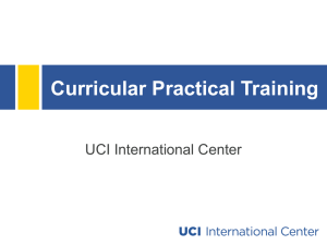 CPT Online Tutorial - UCI International Center