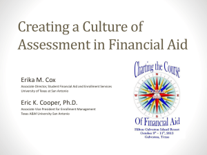 The Culture of Assessment in a Financial Aid Office