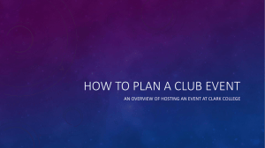 How to plan a club event