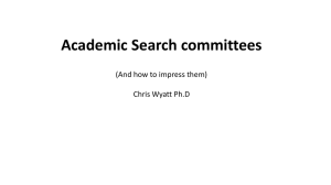 How to impress a search committee