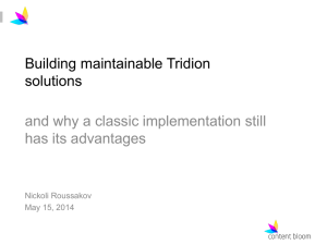 Slides - Tridion Developer Summit 2014