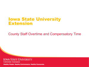 County Staff Overtime and Compensatory Time