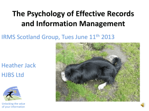 The Psychology of Effective Records and Information Management