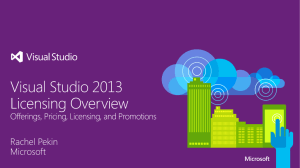 Visual Studio 2013 Licensing Overview