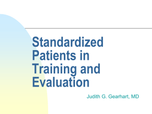 Standardized Patient presentation