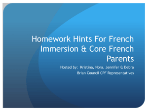 Homework Hints For French Immersion & Core French Parents