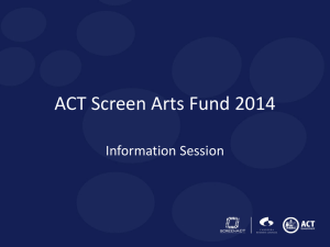 act screen arts fund 2014