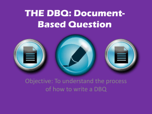THE DBQ: Document