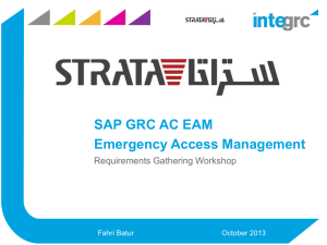 Emergency Access Management (EAM)