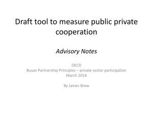 Draft tool to measure public private cooperation