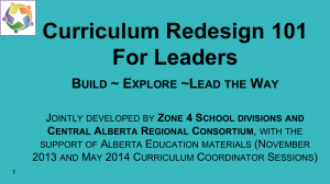 Curriculum Redesign 101 For Leaders Build ~ Explore ~ Lead the Way
