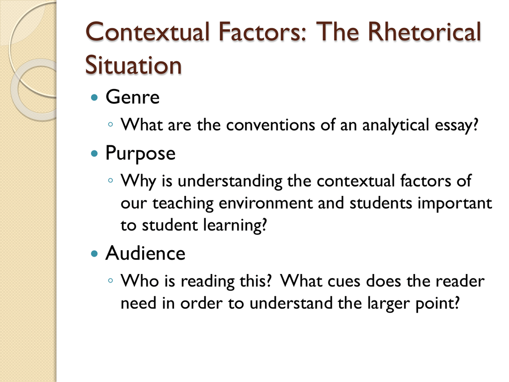 Contextual Factors