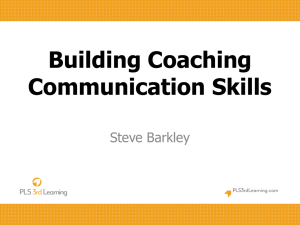 Building Coaching Communication Skills