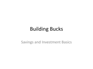 Savings and Investment Basics PowerPoint