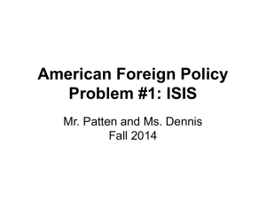 American Foreign Policy Problem #1: ISIS