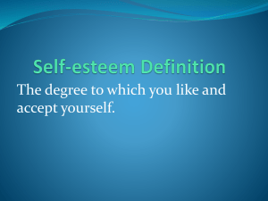 Self-esteem Definition