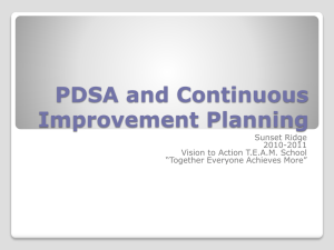 PDSA and Continuous Improvement Planning