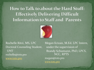 How to Talk to Parents about the Hard Stuff