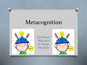 Instructional Project Metacognition