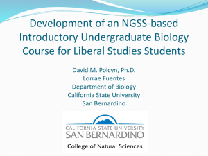 Development of an NGSS-based Introductory Undergraduate