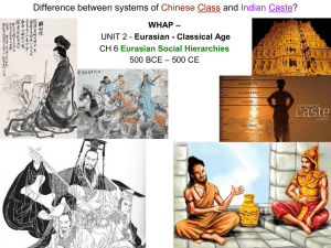 Difference between systems of Chinese Class and Indian Caste?