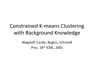 Constrained K-means Clustering with Background Knowledge