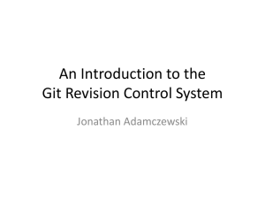 An Introduction to the Git Revision Control System