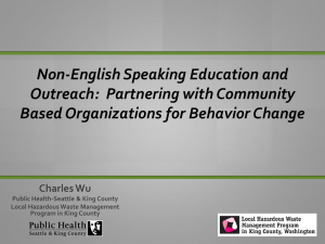 Non-English Speaking Education and Outreach: Partnering with