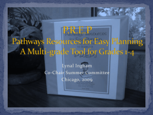 P.R.E.P Pathways Resources for Easy Planning A Multi