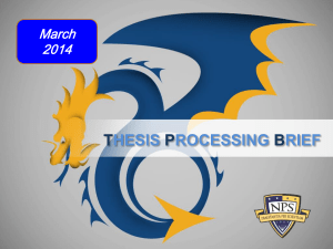 THESIS PROCESSING OFFICE