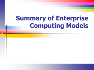 Enterprise Computing Models (ppt)