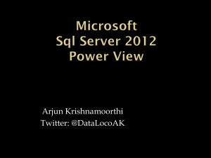 Microsoft Sql Server 2012 Power View