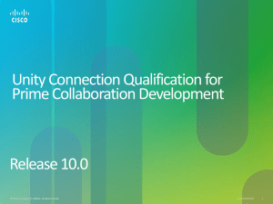 Power Point Slides - Cisco Unity Tools