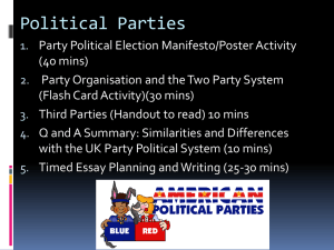 Party Political Election Poster /Leaflet Activity
