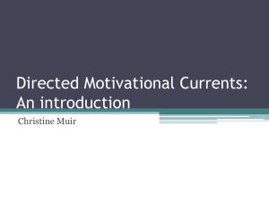 Directed Motivational Currents An Introduction