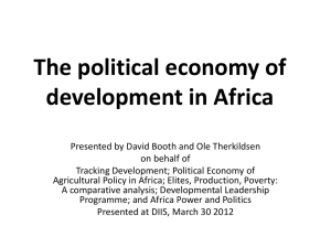 The political economy of development in Africa