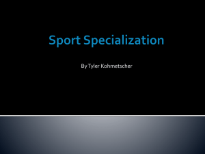 Sport Specialization Powerpoint