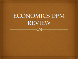 ECONOMICS DPM REVIEW