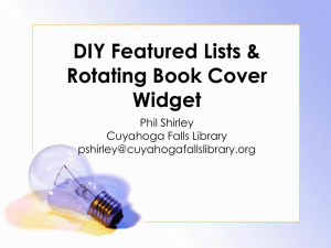 DIY Featured Lists and Book Cover Widget