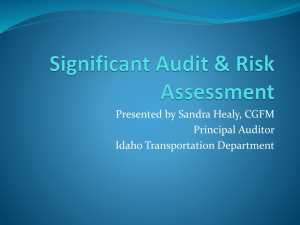 Significant Audit & Risk Assessment