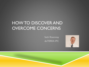 Discover and overcome concerns