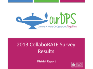 CollaboRATE 2013 District report - Culture Equity and Leadership