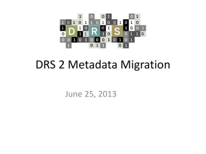 DRS 2 Metadata Migration