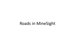 Roads in MineSight