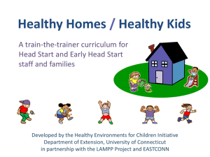 HealthyHomes6-6-12 - Healthy Environments for Children