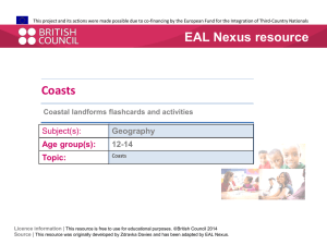 Coastal landforms  - EAL Nexus