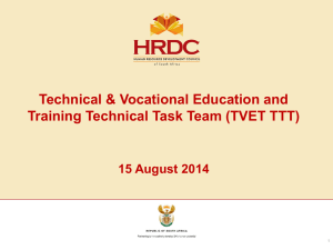 TVET Colleges TTT Presentation August 2014