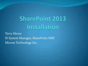 SharePoint 2013 Installation