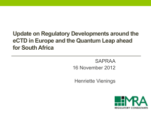 2012-11-16_Update-RegulatoryDevelopments-eCTD